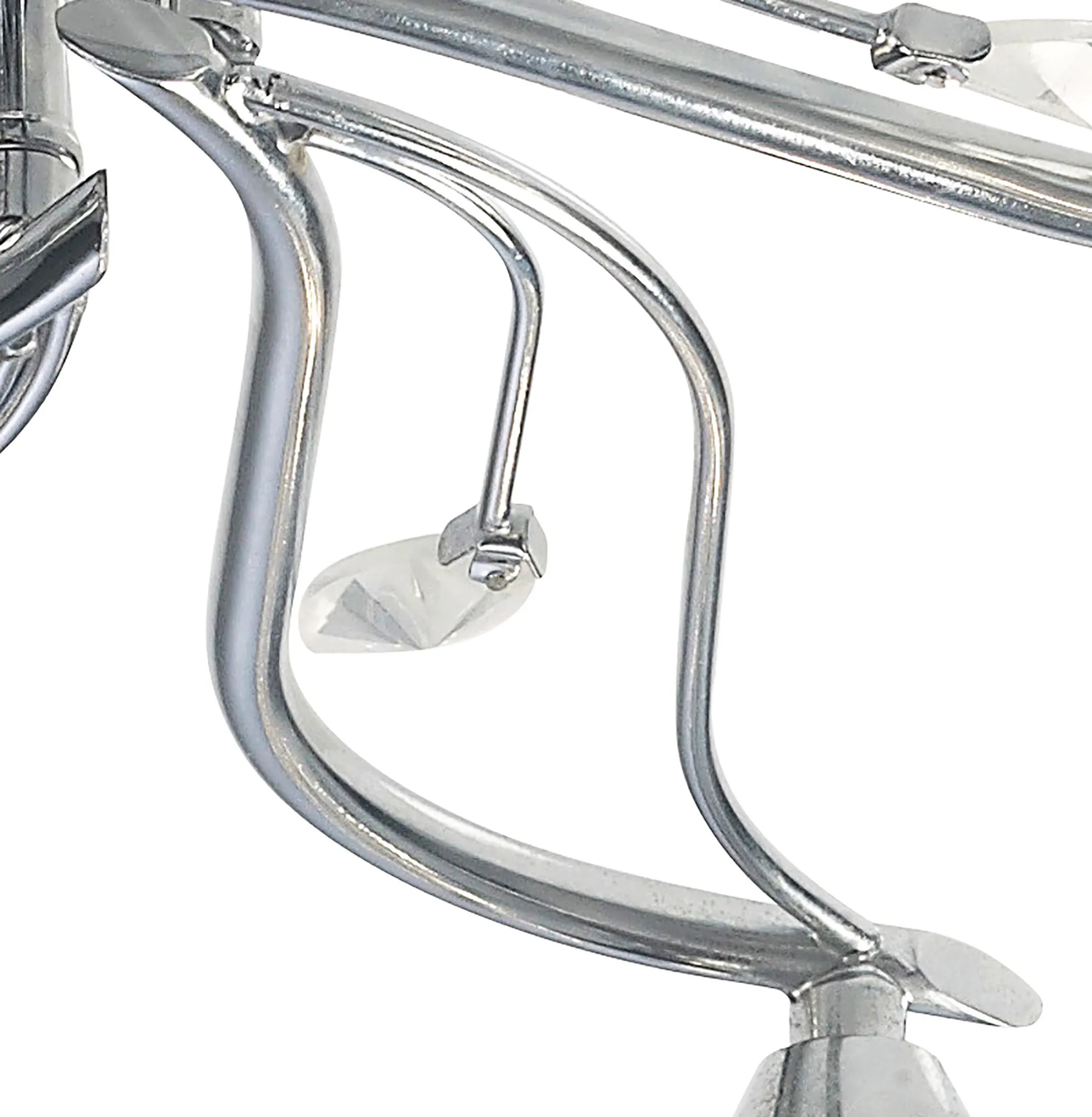 Leimo Crystal Ceiling 6 Light Polished Chrome IL30956  Diyas Leimo Polished Chrome